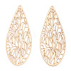 Rack Plating Brass Filigree Pendants LS-X-KKC-T001-68KC-2