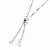 Adjustable 304 Stainless Steel Box Chain Slider Bracelet/Bolo Bracelets Making AJEW-JB00781-01-3