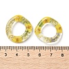 Inner Dried Flower Transparent Resin Ring Pendants LS-RESI-A043-07A-3