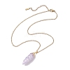 Resin Leaf Pendant Necklaces NJEW-JN04914-5