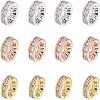 CZ Brass Micro Pave Grade AAA Cubic Zirconia Bead Spacers KK-NB0002-28-NR-1