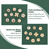 40Pcs 10 Style 1-Hole Alloy Enamel & Rhinestone Shank Buttons BUTT-PH0001-25-4