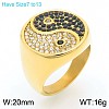 304 Stainless Steel Cubic Zirconia Finger Rings for Men FS-WG9BEFD-05-1