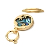 Brass Toggle Clasps with Paua Shell KK-N254-72G-3