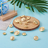 80Pcs 8 Style Brass Shank Buttons BUTT-TA0001-08G-5