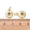 Brass Micro Pave Cubic Zirconia Charms CU-K002-41G-M-4