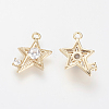 Brass Micro Pave Cubic Zirconia Pendants LS-KK-R058-014G-1