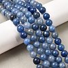 Dyed & Heated Natural Blue Aventurine Round Beads Strands G-N0120-08-8mm-3