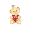 Valentine's Day Alloy Enamel Pendants ENAM-I084-01KCG-31-1