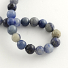 Round Dyed & Heated Natural Blue Aventurine Beads Strands G-R254-8mm-2