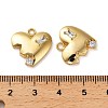 Brass Micro Pave Cubic Zirconia Pendants KK-P285-12G-3