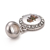 304 Stainless Steel Crystal Rhinestone European Dangle Charms STAS-F278-07P-4