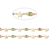 Handmade Eco-friendly Brass Square & Star Link Chain CHC-E025-14G-2