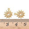 Brass Micro Pave Clear Cubic Zirconia Charms KK-B160-24G-3