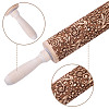 Flower Print Wood Rolling Pin AJEW-WH0314-689C-3