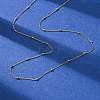 2MM 304 Stainless Steel Satellite Chain Necklaces NJEW-T016-24G-2