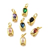 Brass Micro Pave Cubic Zirconia Pendants KK-Z102-03G-01-1