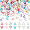 AHADERMAKER 150Pcs Spray Paint ABS Plastic Imitation Pearl Charms FIND-GA0002-72-1