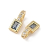 Brass Micro Pave Cubic Zirconia Charms X-KK-Q039-04B-G-2