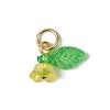 36Pcs Frosted Acrylic Flower & Leaf Charms PALLOY-JF03552-5