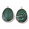 Synthetic Malachite Pendants G-T131-08B-2