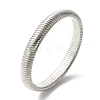 Electrophoresis Iron Bangles for Women BJEW-M057-08P-2