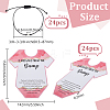 24Pcs Word Printed Paper Bracelet Display Cards BJEW-FG0001-05B-2