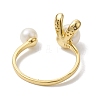 Natural Pearl Finger Rings RJEW-P113-17G-3