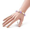 Natural Cowrie Shell & Glass Starfish Braided Bead Bracelet for Women X-BJEW-JB09943-5