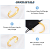 Unicraftale 1Pc Alloy Grooved Open Cuff Bangle for Women BJEW-UN0001-39G-5