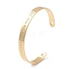 Rack Plating Brass Open Cuff Bangles for Women BJEW-M303-01G-1