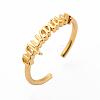 Constellation/Zodiac Sign Brass Cuff Rings RJEW-O042-06G-J-3