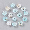 Frosted Transparent Acrylic Beads OACR-N137-72I-2