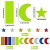 37Pcs PET Safety Reflector Strips Adhesive Stickers AJEW-DJ0005-15-2