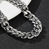 304 Stainless Steel Cuban Link Chain Bracelets for Men BJEW-Z081-01P-04-2