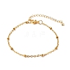 304 Stainless Steel Paperclip & Satellite Chains Bracelet Set BJEW-JB06523-4