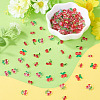 200Pcs Resin Cherry Cabochons RESI-TA0005-49-5