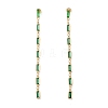 Cubic Zirconia Rectangle Dangle Stud Earrings EJEW-P206-03G-01-1