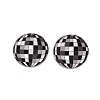 Printed Tartan Acrylic Pendants X-OACR-T028-12-2