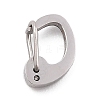 304 Stainless Steel Push Gate Snap Key Clasps STAS-B022-02P-1