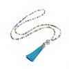 Polyester Tassel Pendant Jewelry Sets SJEW-JS01063-4