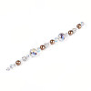 Glass and Acrylic and Imitation Pearl and Rhinestone Beads Strands MAK-T011-06M-2
