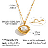 304 Stainless Steel Geometric Pendant Satellite Chain Necklaces for Women TW1524-2-1