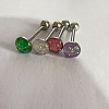 Titanium Steel Enamel Tongue Rings WG76637-01-2