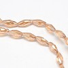 Electroplate Crystal Glass Rice Beads Strands X-EGLA-F042-A02-1