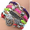 Suede & Imitation Leather Cord Knitted Multi-strand Bracelets WGD6FE3-25-1