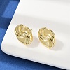 Brass Stud Earrings EJEW-H154-08B-G-1