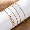Brass Venetian Chain NJEW-E151-04G-4