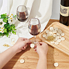  DIY Blank Flat Round Wine Glass Charms Making Kit DIY-NB0010-31-3