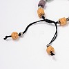 Lava Rock Beaded Bracelets BJEW-D325-11-3